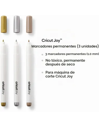 Cricut Permanent Metallic Markers 1,0 mm: pack de 3 tonos