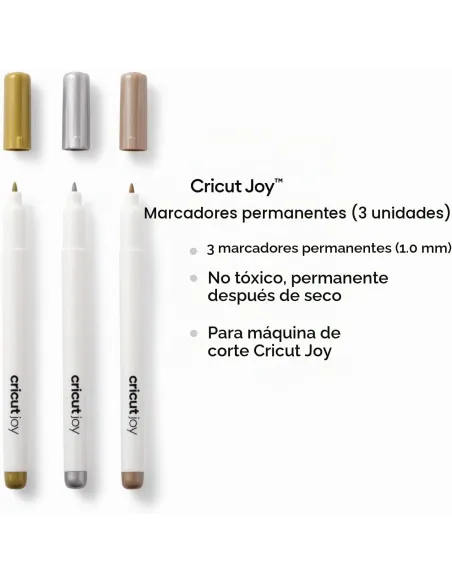 Cricut Permanent Metallic Markers 1,0 mm: pack de 3 tonos
