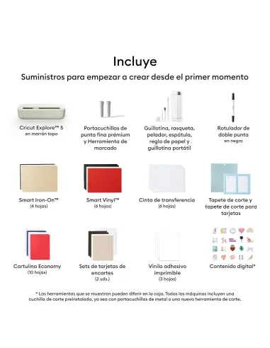 Cricut Explore 5 Essential Bundle: máquina de corte y kit