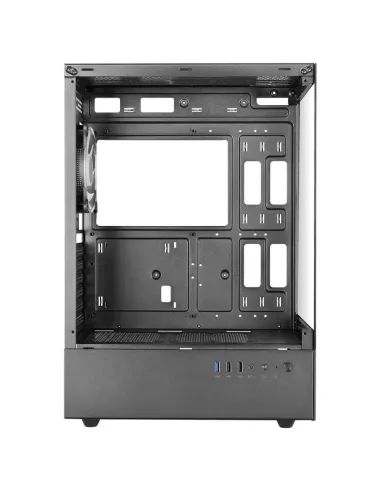 Torre Mars Gaming MC-XO Negro con doble cristal templado
