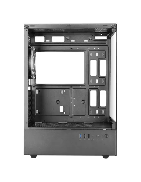 Torre Mars Gaming MC-XO Negro con doble cristal templado