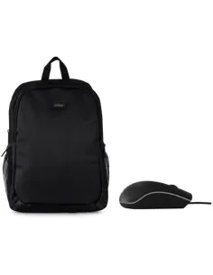 Nilox NXBKM010 Mochila para Portátil de 15.6" con Ratón 1600DPI Negro-AAOABT0886