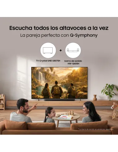 Smart TV Samsung U8075H 85" Crystal UHD 4K con Tizen 2026