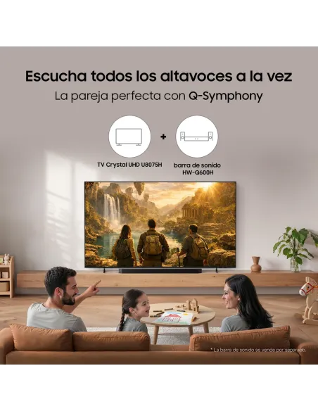 Smart TV Samsung U8075H 85" Crystal UHD 4K con Tizen 2026
