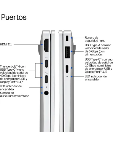 HP EliteBook X G2i 14" AI DE6Y6ET portatil de 14" y Wi-Fi 7