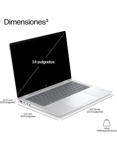 HP EliteBook X G2i 14" AI DE6Y6ET portatil de 14" y Wi-Fi 7