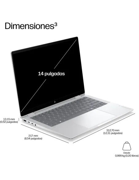 HP EliteBook X G2i 14" AI DE6Y6ET portatil de 14" y Wi-Fi 7