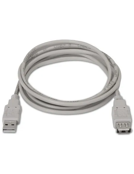 AISENS A101-0014 extensión USB 2.0 3 m: USB-A macho hembra