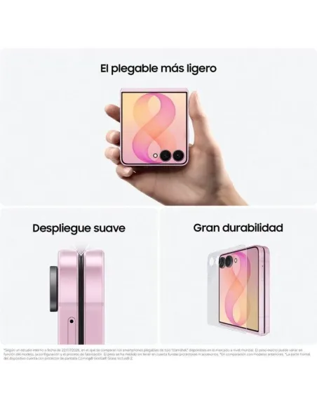 Móvil Plegable Samsung Galaxy Z Flip8 5G 12GB 256GB Rosa