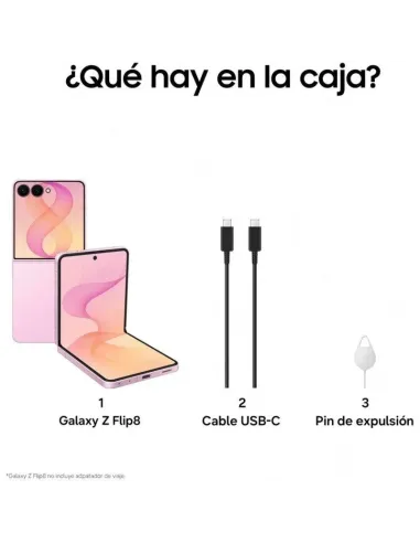Móvil Plegable Samsung Galaxy Z Flip8 5G 12GB 256GB Rosa
