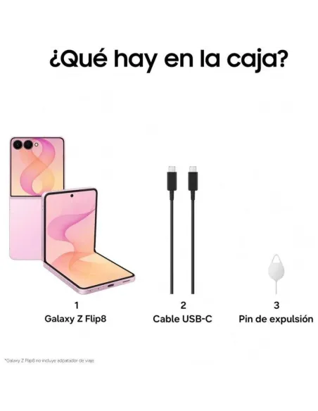 Móvil Plegable Samsung Galaxy Z Flip8 5G 12GB 256GB Rosa