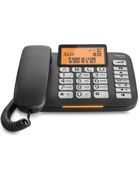 Gigaset DL580 Teléfono Fijo Teclas Grandes Negro