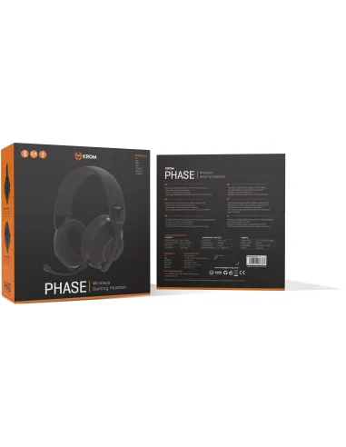 Krom Phase Wireless Negro: headset gaming triple conexión