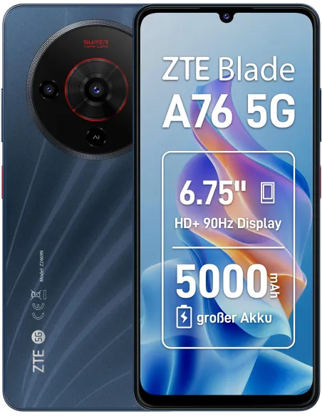 ZTE Blade A76 5G 6GB/128GB Negro