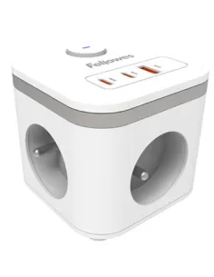 Fellowes Cubo Multienchufe USB Blanco-AELREG0145