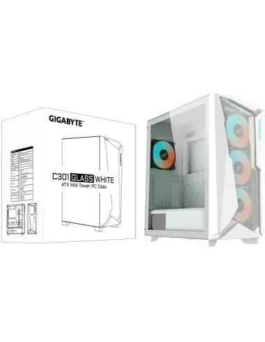 GIGABYTE C301GW: semitorre ATX blanca con USB-C y 4 ARGB