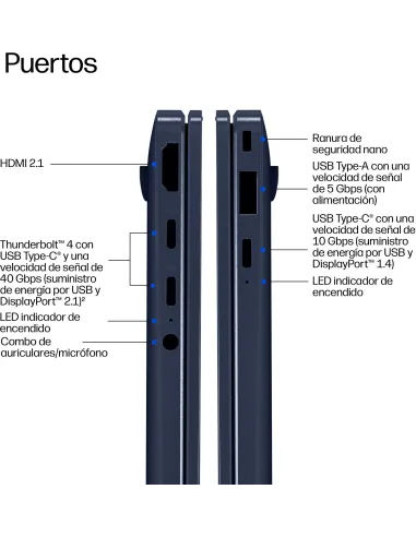HP EliteBook X G2i 14" DE6Z0ET , pantalla OLED 3K 32GB y 1TB