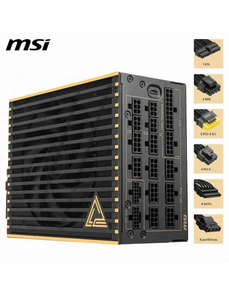 MSI MEG Ai1600T PCIE5 1600W 80 Plus Titanium Full Modular