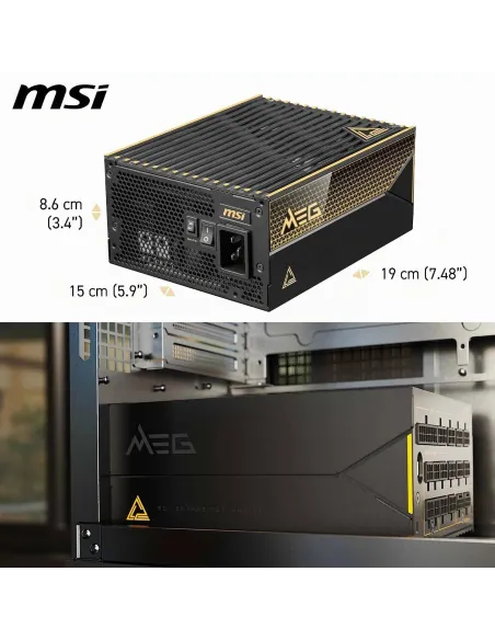 MSI MEG Ai1600T PCIE5 1600W 80 Plus Titanium Full Modular