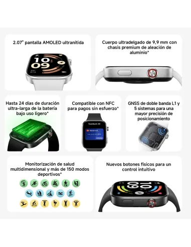 Xiaomi Redmi Watch 6 NFC Obsidian Black: AMOLED 2,07 y GNSS