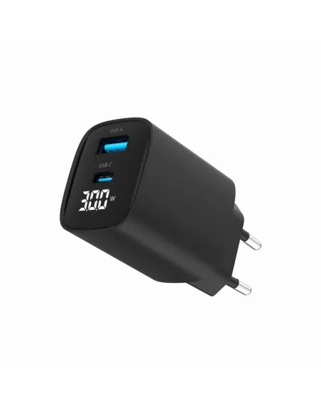 Cargador Gembird TA-UC-PDQC30LCD-BK-01 30W USB-C PD y LCD
