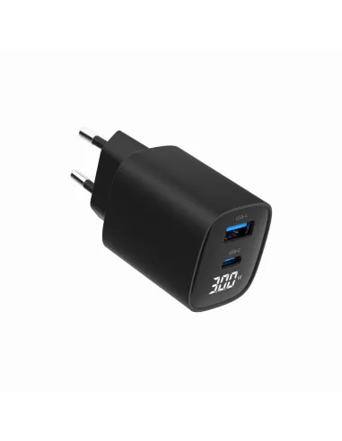 Cargador Gembird TA-UC-PDQC30LCD-BK-01 30W USB-C PD y LCD