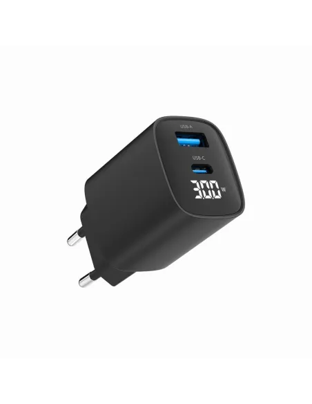 Cargador Gembird TA-UC-PDQC30LCD-BK-01 30W USB-C PD y LCD