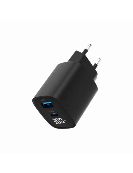 Cargador Gembird TA-UC-PDQC30LCD-BK-01 30W USB-C PD y LCD