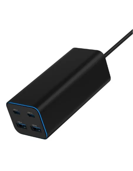 Cargador Gembird TA-UC-2A2C-PD100-01-BK 100W GaN 4 USB mesa