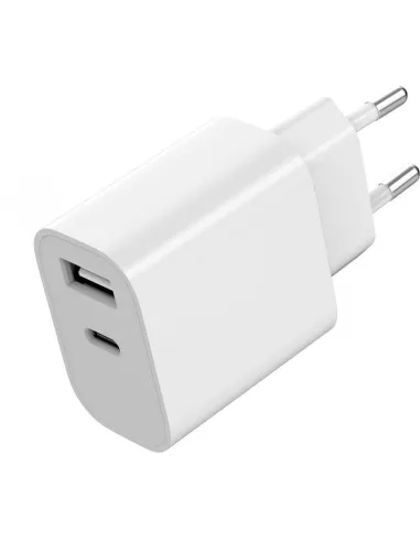 Cargador Gembird TA-UC-2AC12-01 12W blanco USB-C/A dual