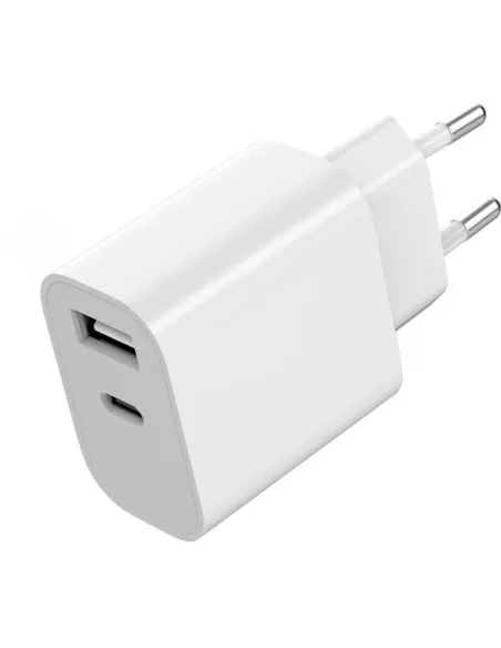 Cargador Gembird TA-UC-2AC12-01 12W blanco USB-C/A dual