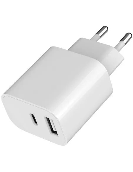 Cargador Gembird TA-UC-2AC12-01 12W blanco USB-C/A dual