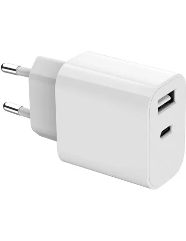 Cargador Gembird TA-UC-2AC12-01 12W blanco USB-C/A dual