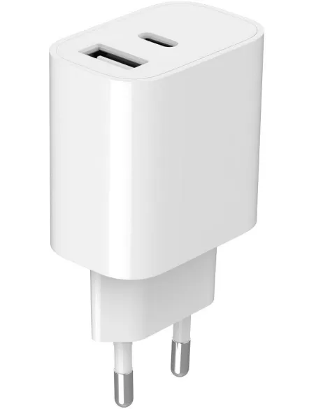 Cargador Gembird TA-UC-2AC12-01 12W blanco USB-C/A dual