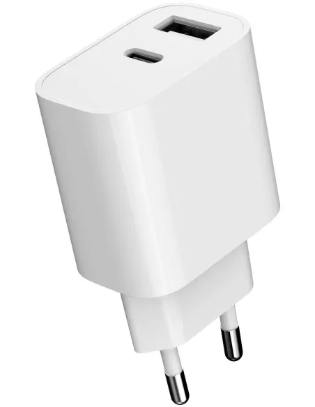 Cargador Gembird TA-UC-2AC12-01 12W blanco USB-C/A dual