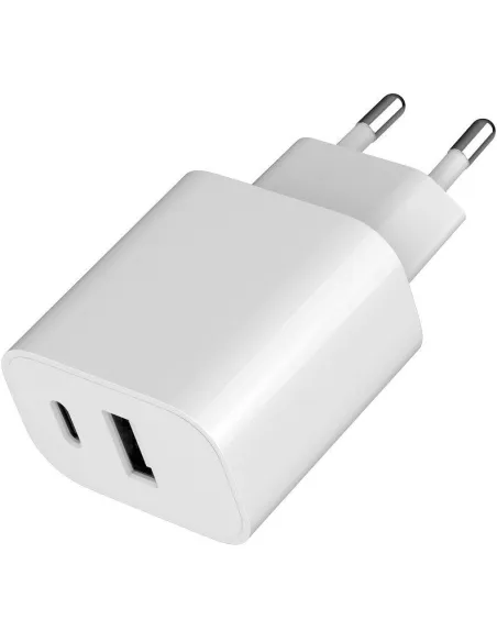Cargador Gembird TA-UC-2AC12-01 12W blanco USB-C/A dual