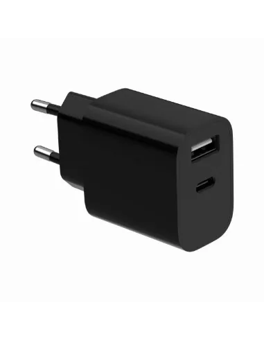 Gembird TA-UC-2AC12-01-BK 12W Negro Cargador USB 2 Puertos 2.1A Protección Sobrecarga