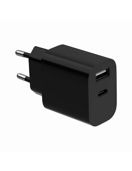 Gembird TA-UC-2AC12-01-BK 12W Negro Cargador USB 2 Puertos 2.1A Protección Sobrecarga