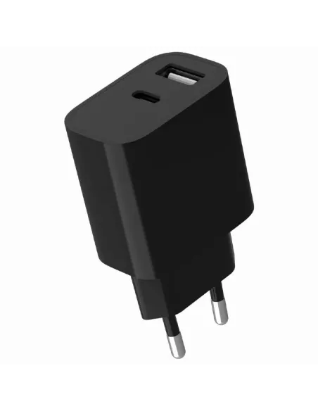 Cargador Gembird TA-UC-2AC12-01-BK 12W negro USB-C/A dual