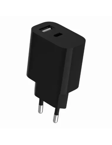 Cargador Gembird TA-UC-2AC12-01-BK 12W negro USB-C/A dual