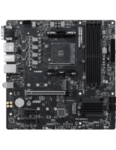 Placa base MSI PRO B550M-P WIFI6E AM4 mATX 2 M.2 PCIe 4.0