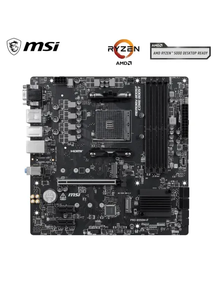 Placa base MSI PRO B550M-P WIFI6E AM4 mATX 2 M.2 PCIe 4.0
