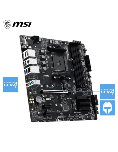 Placa base MSI PRO B550M-P WIFI6E AM4 mATX 2 M.2 PCIe 4.0