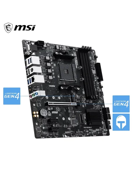 Placa base MSI PRO B550M-P WIFI6E AM4 mATX 2 M.2 PCIe 4.0
