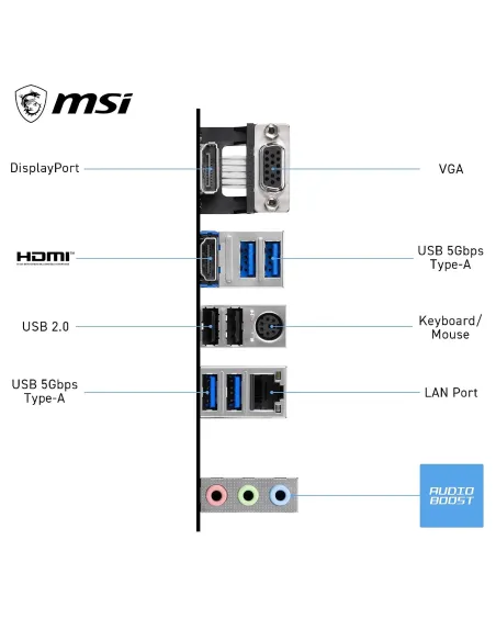 Placa base MSI PRO B550M-P WIFI6E AM4 mATX 2 M.2 PCIe 4.0