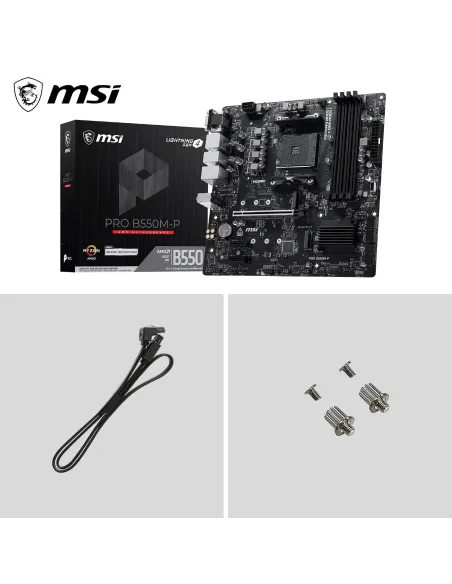 Placa base MSI PRO B550M-P WIFI6E AM4 mATX 2 M.2 PCIe 4.0