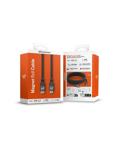 Energy Sistem Magnet Roll USB-C 2.0 Negro magnético de 60 W