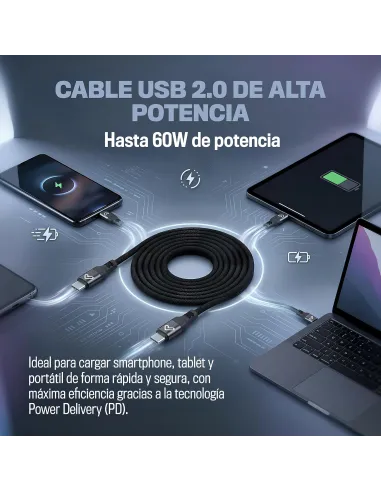 Energy Sistem Magnet Roll USB-C 2.0 Negro magnético de 60 W