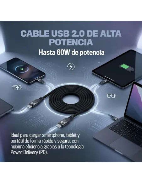 Energy Sistem Magnet Roll USB-C 2.0 Negro magnético de 60 W