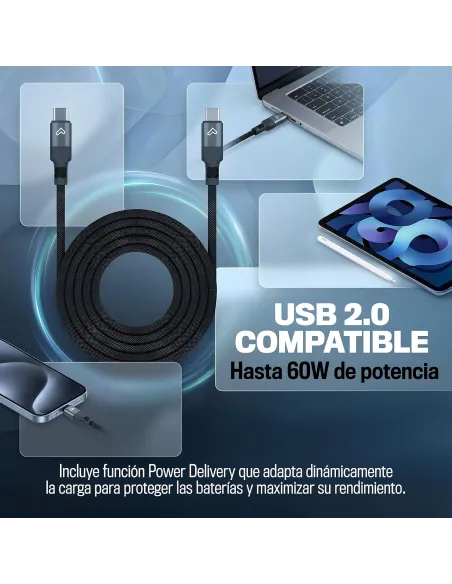 Energy Sistem Magnet Roll USB-C 2.0 Negro magnético de 60 W